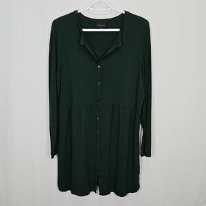 J Jill Dark Green Tunic Blouse